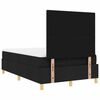 vidaXL Lit &agrave; ressorts avec matelas Noir 120 x 200 cm tissu