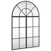 vidaXL Miroir mural noir 60x90 cm arche fer