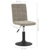 vidaXL Chaises pivotantes &agrave; manger lot de 2 gris clair velours