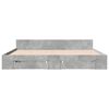 vidaXL Cadre de lit avec tiroirs sans matelas gris b&eacute;ton 200x200 cm