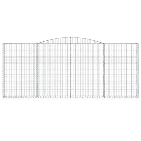 vidaXL Paniers &agrave; gabions arqu&eacute;s 4 pcs 400x30x160/180 cm Fer galvanis&eacute;