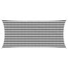 vidaXL Voile d'ombre 2 x 4 m HDPE Rectangulaire Anthracite et blanc