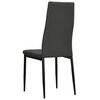 vidaXL Chaises à manger lot de 4 gris foncé tissu
