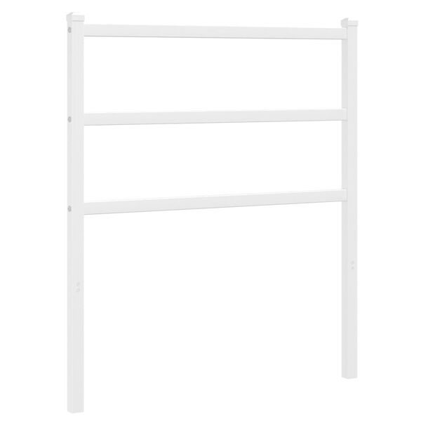 vidaXL T&ecirc;te de lit m&eacute;tal blanc 75 cm
