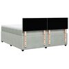 vidaXL Sommier &agrave; lattes de lit et matelas Gris clair 180x200cm Velours
