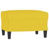 vidaXL Ensemble de canapés 4 pcs avec coussins Jaune clair Tissu