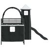 vidaXL Lit mezzanine pour enfants Noir 80 x 200 cm M&eacute;tал