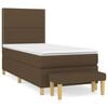 vidaXL Sommier &agrave; lattes de lit avec matelas Marron fonc&eacute; 100x200 cm