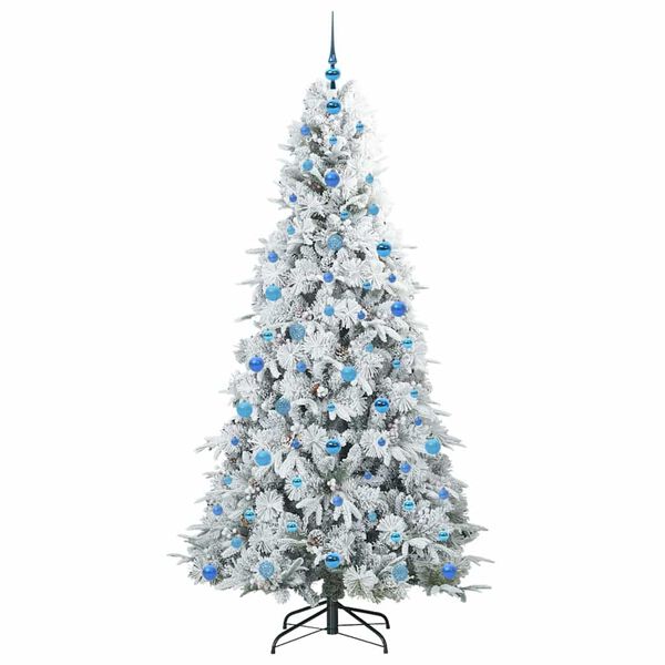 vidaXL Sapin de No&euml;l Artificiel &agrave; Branches Articul&eacute;es Blanc 210 cm