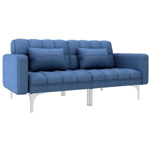 vidaXL Canap&eacute;-lit Bleu Tissu