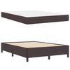 vidaXL Lit &agrave; ressorts Marron fonc&eacute; 140 x 200 cm tissu