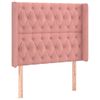 vidaXL Sommier &agrave; lattes de lit matelas et LED Rose 90x190 cm Velours