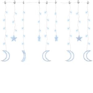 vidaXL Guirlande lumineuse &eacute;toile et lune avec t&eacute;l&eacute;commande 138 LED