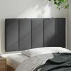 vidaXL Coussin de t&ecirc;te de lit Hanko gris fonc&eacute; 100 cm tissu