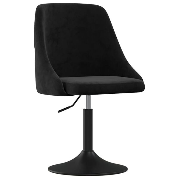 vidaXL Chaises &agrave; manger lot de 2 Noir Velours