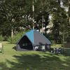 vidaXL Tente tipi avec toit avec &eacute;vent Bleu et gris 490 x 410 x 210 cm