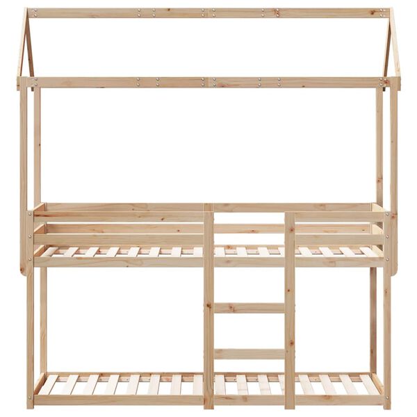 vidaXL Lit superpos&eacute; sans matelas 90x200 cm bois de pin massif