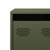 vidaXL Meuble TV vert olive 101,5x39x43,5 cm acier lamin&eacute; &agrave; froid