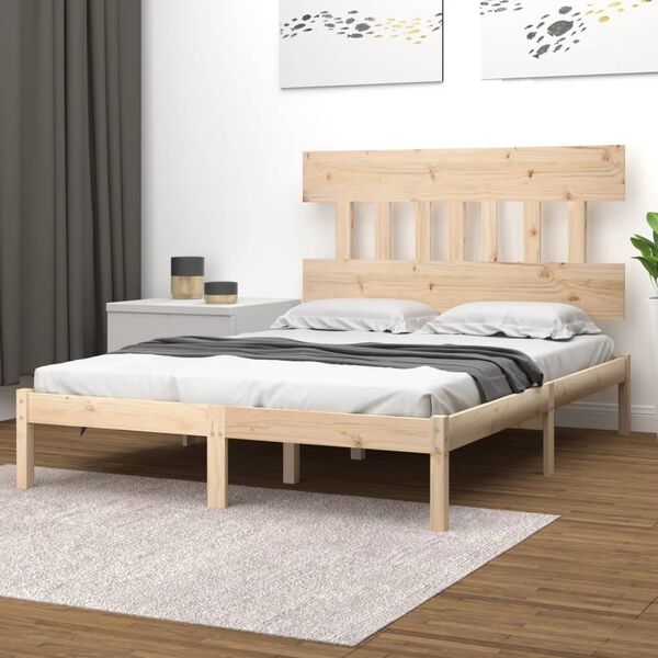 vidaXL Cadre de lit sans matelas 160x200 cm bois massif