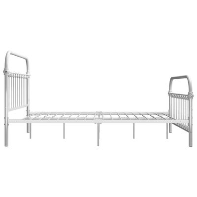 vidaXL Cadre de lit sans matelas blanc métal 120x200 cm