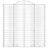 vidaXL Paniers &agrave; gabions arqu&eacute;s 20 pcs 200x50x200/220 cm Fer galvanis&eacute;