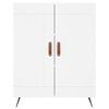 vidaXL Buffet haut Blanc 69,5x34x180 cm Bois d'ing&eacute;nierie