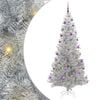 vidaXL Sapin de No&euml;l Argent 210 cm PET