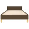 vidaXL Cadre de lit sans matelas marron fonc&eacute; 90x200 cm tissu