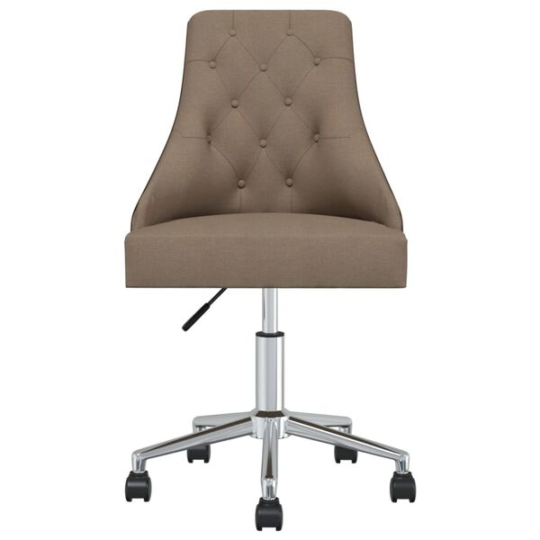 vidaXL Chaise pivotante de salle &agrave; manger Taupe Tissu