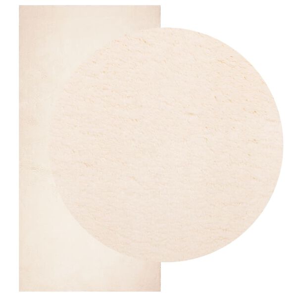 vidaXL Tapis HUARTE &agrave; poils courts doux et lavable beige 100x200 cm