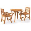 vidaXL Ensemble &agrave; manger de jardin 3 pcs Bois d'acacia solide