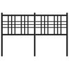 vidaXL T&ecirc;te de lit m&eacute;tal noir 140 cm