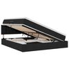vidaXL Lit de rangement LED avec matelas Noir 180 x 200 cm Tissu