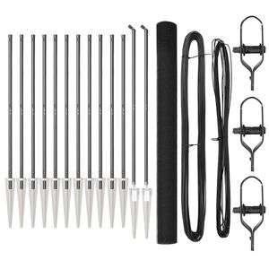 vidaXL Cl&ocirc;ture en fil soud&eacute; avec pointes 25 x 1,6 m Gris Maille