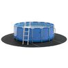 vidaXL Tapis de piscine Noir &Oslash; 306 cm Tissu non tiss&eacute;