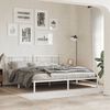 vidaXL T&ecirc;te de lit de remplacement m&eacute;tal blanc 180 cm