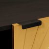 vidaXL Meuble d'appoint avec &eacute;tag&egrave;re Noir et or 90 x 33,5 x 75 cm