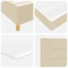 vidaXL Lit &agrave; ressorts avec matelas Cr&egrave;me 200 x 200 cm tissu