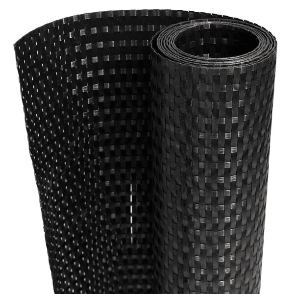 vidaXL Paravent de balcon noir 1000x90 cm r&eacute;sine tress&eacute;e