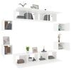 vidaXL Ensemble de meubles TV 8 pcs Blanc Bois d'ingénierie