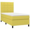 vidaXL Sommier &agrave; lattes de lit avec matelas et LED Vert 90x200cm Tissu