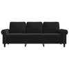 vidaXL Canap&eacute; &agrave; 3 places Noir 180 cm Velours