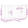 vidaXL Armoires murales 2 pcs sonoma gris bois d'ing&eacute;nierie