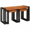 vidaXL Table Gigogne 3 pcs Bois d'acacia massif et m&eacute;tal