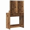 vidaXL Table de Toilette avec étagère Bois ancien 75,5 x 41 x 135 cm