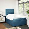 vidaXL Sommier &agrave; lattes de lit et matelas bleu 120x190 cm velours
