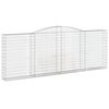 vidaXL Paniers &agrave; gabions arqu&eacute;s 3 pcs 400x30x140/160 cm Fer galvanis&eacute;