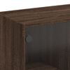 vidaXL Buffet haut avec portes ch&ecirc;ne marron bois d'ing&eacute;nierie