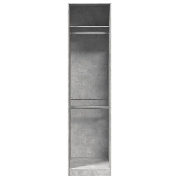 vidaXL Garde-robe Gris b&eacute;ton 50 x 50 x 200 cm Agglom&eacute;r&eacute;