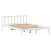 vidaXL Cadre de lit sans matelas blanc 150x200 cm bois de pin massif